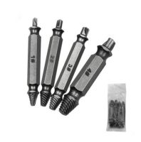 4Pcs Double Side เจาะ Out Damaged Screw Extractor Out Remover Handymen Broken Bolt Stud Removal Tool