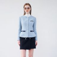 Áo khoác blazer tweed xanh thiên thanh phối ruy băng 1BL20294845 ADORE DRESS thumbnail