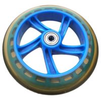 2pcs Scooter Wheel 5 Inch Universal Wheels Wheelchair Front Wheels Bearing 125mm No Slip PU Wheel Childrens Scooter Parts