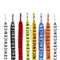 Fashion Fantastic Flat Letter Print Shoelaces Sport Shoe Laces Sneaker Polyester Decoration Pattern Colored Bootlaces