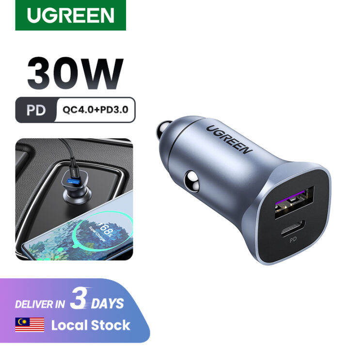 UGREEN Car Charger PD30W foriphone 14 pro max i Phone 13 pro max i