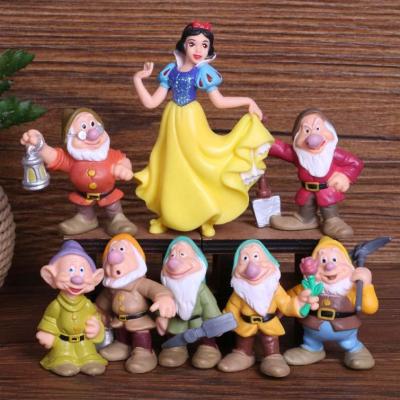Disney ของเล่น8ชิ้น/เซ็ต5-10ซม. Snow White Princess และ Seven Dwarfs Action Figure ของเล่น PVC ตุ๊กตาคอลเลกชันของเล่นเด็ก