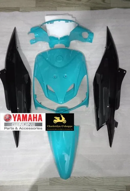 5 pieces mio soulty fairings body cover set (cyan blue, matte black ...