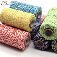 【YD】 wholesale 100meters/roll 2ply Twine String Cotton Cords Rope for home handmade gift packing Projects