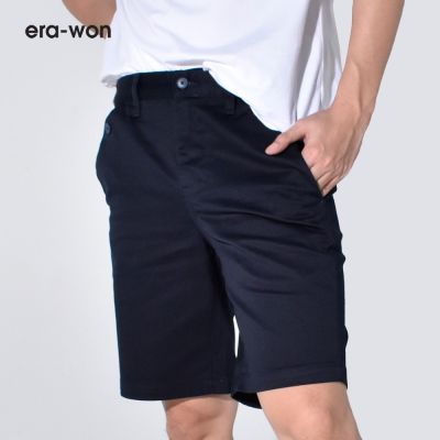 era-won กางเกงขาสั้น รุ่น Workday Skinny Japanese Vintage Shorts สี Blue Smith ส่งฟรี