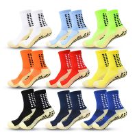 【hot】✔☽  Non-slip Soccer Socks for Men Antiskid Basketball Football Tennis Grip Half Cycling