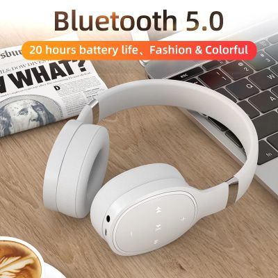 VJ087 Bluetooth 5.0 Headphones Stereo HIFI Wireless Headset with Microphone Fashion Colorful Handfree Game For PC Smart Phone