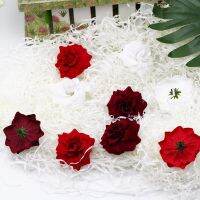 【DT】 hot  20Pcs 4.8cm Velvet Rose Simulation Flower Head for DIY  Wedding Decoration  Dress Corsage  Headdress Decoration