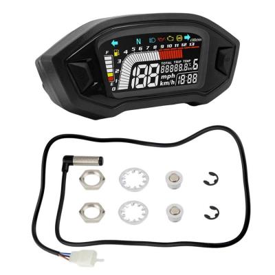 Motorcycle Speedometer Motorcycle Speedometer Odometer Tachometer Gauge LCD Backlight Display Refit Motorcycle Instrument Cover Board Speedometer for Most Motorcycles normal