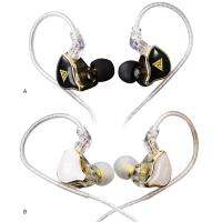 ZZOOI QKZ ZXD Wired Earphones Portable Silicone Cover In-ear Headphone Indoor Outdoor Walking Headset Silver with Mic