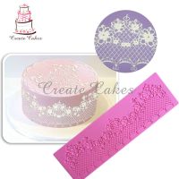 Border Decoration Mold Flower Shape Lace Mat Fondant Cake Decorating Tools Silicone Sugar Lace LFM-35 for Laura Bread Cake  Cookie Accessories