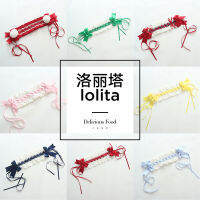 โลลิต้า Lolita ที่รัดผมเครื่องประดับผมลูกไม้หนัก .