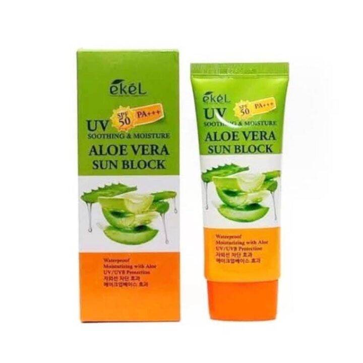 EKEL UV Soothing & Moisture Aloe Vera Sun Block SPF 50 PA +++ 70ml ...