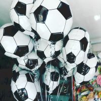 10pcs 18inch Football Aluminum Foil Balloons Man Sports Happy Birthday Party Decorations Kids Toys Helium Balloon Inflatable Glo Balloons