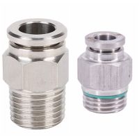 4 6 8 10 12 14 16mmTube 1/8 1/4 3/8 1/2 BSP NPT Male Air Pneumatic 304 316 Stainless Push In Quick Connector Release Fitting