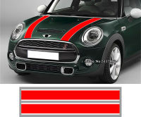 รถสติกเกอร์ฝาครอบเครื่องยนต์ Bonnet Stripe Decal สำหรับ MINI Cooper R55 R56 R60 F54 F55 R59 F60 R50 R53 R58อุปกรณ์เสริม