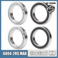 6804 2RSV MAX Bearing 20x32x7 mm 4Pcs C2 Full Balls Bicycle Pivot Repair Parts 6804 2RS RSV Ball Bearings 6804-2RS 6804LLU