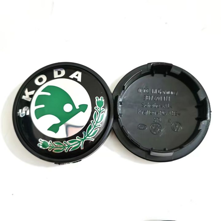 ychic-ฮับ-skoda-4ชิ้น-56มม-60มม-65มม-ฝาครอบฝาครอบล้อรถ-skoda-ขอบล้อตราสัญลักษณ์รถสติกเกอร์แต่งฮับสำหรับ-skoda