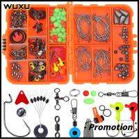 WUXU 205Pcs เหยื่อปลาคาร์พ ชุดอุปกรณ์ล่อ ตะขอสำหรับแขวน การรวมกัน ชุดตกปลาเท็กซัส ปลาคาร์พตกปลา พร้อมกล่องใส่อุปกรณ์ ชุดอุปกรณ์เบ็ดตกปลา อุปกรณ์ตกปลาสำหรับตกปลา