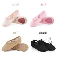 COD SDGREYRTYT Child Girls Kids Nude Cotton Canvas Soft Ballet Dance Practice Shoes Baby Gift