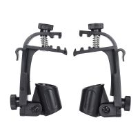 2ชิ้นคลิปบนกลองริมไมโครโฟน Mic Mount Holder ปรับกันกระแทก