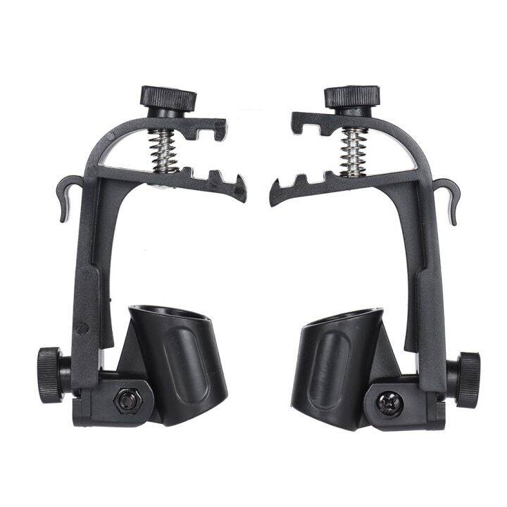 worth-buy-2ชิ้นคลิปบนกลองริมไมโครโฟน-mic-mount-holder-ปรับกันกระแทก