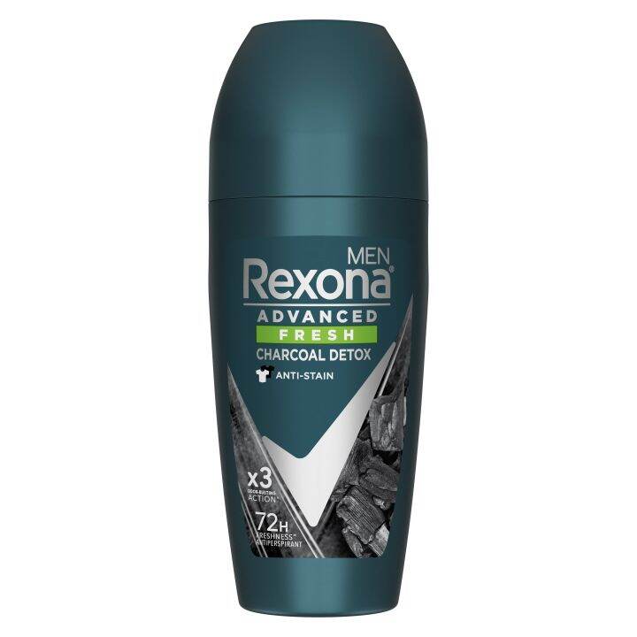Rexona Men Advanced Fresh Charcoal Detox Antiperspirant Roll On 45ml