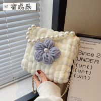 hot style Hand-knitted bag wool diy gift for girlfriend hand-held crossbody finished product