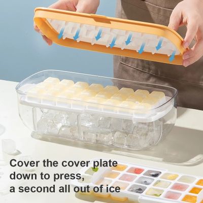 1pcs Silicone Ice Mold and Storage Box 2 In 1 Ice Cube Tray Making Mould Box Maker Bar Kitchen Accessories Utensils Home Gadgets Ice Maker Ice Cream M