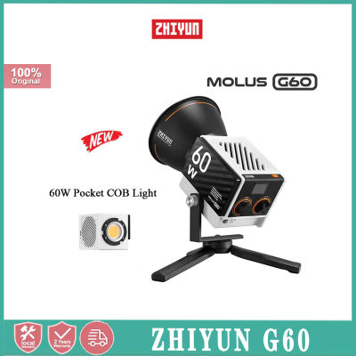 Zhiyun MOLUS G60ไฟ LED แฟลชวิดีโอพกพาหลอดไฟ COB 60W ไฟลบเงาชุดไฟถ่ายภาพสำหรับสตูดิโอถ่ายภาพวิดีโอ