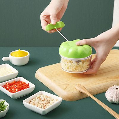 【CW】 String Slicer Masher Garlic Crusher Grinding Vegetable Washable Pull Grinder
