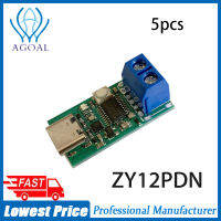 【Agoal】5Pcs Terminal BlockประเภทZY12PDN PD DC DecoyการตรวจจับType-C PD2.0 3.0 Fast Chargingโมดูลทริกเกอร์Polling HIDโมดูลเขียนโปรแกรม5A