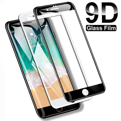 【NEW Popular】กระจกนิรภัยป้องกันเต็มพื้นที่9D สำหรับ iPhone 8 7 6 6S Plus 5 5 5S SE 2020กระจกนิรภัยบน11 Pro XS Max X XR ฟิล์มป้องกัน
