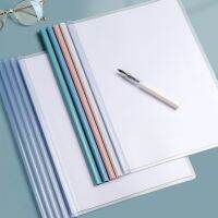 10pcs Transparent File Folder File Report Resume Folder Draw Rod Folder Plastic Rod Folder Office Supplies Document Organizer