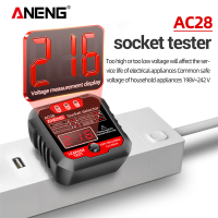 ANENG AC28ซ็อกเก็ตตรวจจับสหรัฐสหภาพยุโรปสากลทดสอบแบตเตอรี่ตรวจสอบทดสอบพลังงาน S Ocker จอแอลซีดีแรงดันทดสอบเฟสมิเตอร์ตรวจจับเครื่องมือ