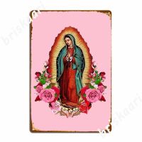 Zhongqingshop Our Lady Of Guadalupe เม็กซิกัน Virgin Mary เม็กซิโกป้ายโลหะภาพจิตรกรรมฝาผนังถ้ำผับโรงรถตกแต่งที่กำหนดเองดีบุกป้ายโปสเตอร์ใหม่