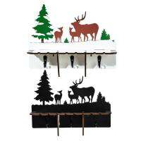 Animal Key Hanger Christmas Elk Deer Hangers and Key Holder Clothes Hat Rack and Backpack Hanger 3 Hooks Christmas Theme Hooks Sweet Home Decor for Hat Clothes Hooks Rack Bedroom Gift fashion