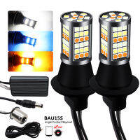 2ชิ้น1156 BAU15S 7507 PY21W LED หลอดไฟ C An BUS 81 SMD สีขาวสีเหลืองอำพันน้ำแข็งสีฟ้าออโต้คาร์ด้านหน้ากลางวันวิ่งไฟเลี้ยวแสง