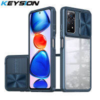 KEYSION เคสป้องกันกล้องเลื่อนใสสำหรับ Redmi Note 11 Pro 5G 11S 10S ที่ครอบสำหรับ Xiaomi โทรศัพท์ POCO X3 NFC M3 Pro 5G