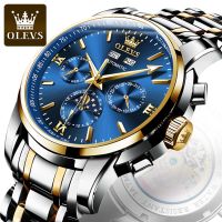 【YF】 OLEVS Mens Automatic Watches Mechanical Movement Luxury Stainless Steel Waterproof HD Luminous Day-Date-Month Men Watch Gift