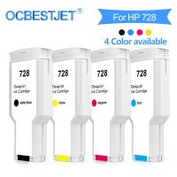 OCBESTJET ที่รองรับตลับหมึก HP สำหรับเอชพี Designjet T730 T830เครื่องพิมพ์ (4สี130มล. และ300มล.)