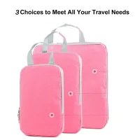 Travel Compression Packing Cubes Suitcase Luggage Organizer Set Zipper Foldable Storage Bag for Clothes Shoes Travel AccessoriesShoe Bags