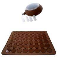 Bakery Silicone Cake Muffin Macaroon Macaron Piping Icing Baking Tool Pot 4 Nozzles Set for Kitchen Cake Bakeware Tools