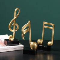 3pcs Modern Creativity Resin Crafts Notation Music Note Craft Luxury Souvenir Gift Home Office Bedroom Book Room Decoratives