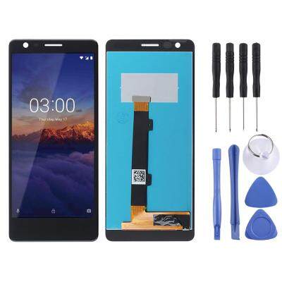 (ความงามของ Iverson) หน้าจอ LCD TFT สำหรับ Nokia 3.1กับ Digitizer ประกอบเต็มตัวเครื่อง (สีดำ)