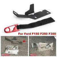 ที่นั่งด้านหลัง Quick Latch Release Kit ด้านหลังที่นั่งพร้อมหัวเข็มขัดปรับได้สำหรับ Ford F150 Raptor F250 F350สีแดงเงิน