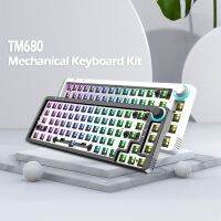 （Miss qis keycap） KF068/TM680  Swap MechanicalDIY KitBluetooth 3โหมด Compatiable3/5 PinsSwitches ลูกบิด RGB คีย์บอร์ด