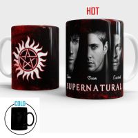 Supernatural magic Mug Sam,Dean, Castiel hot heat color changing Ceramic Tea Cup best gift for your friend