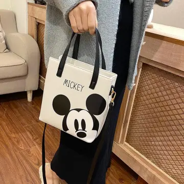 Mickey Mouse Bag Minnie Mouse Bag Donald Duck Korean Handbag Kawaii Cartoon  Pattern One Shoulder Messenger Portable Bucket Bag