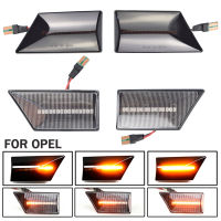 2ชิ้น Led แบบไดนามิกด้านข้างเครื่องหมายเลี้ยวแสงโคมไฟสำหรับ Opel Vectra C Signum 2002-2008